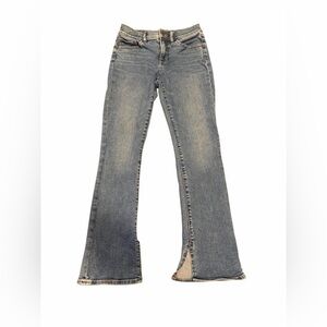 Express Light Blue Denim Flare Jeans - Size 4S - Like New